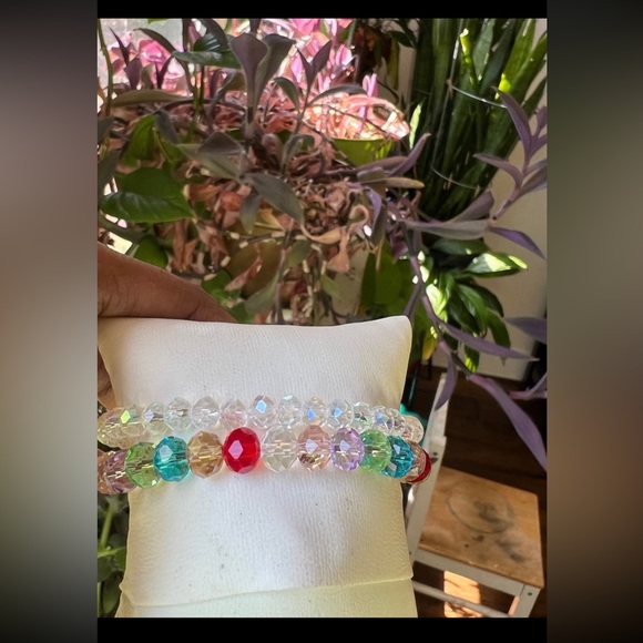 Gorgeous stretchable swarovski beads bracelet - lot of 2 - Picture 6 of 10